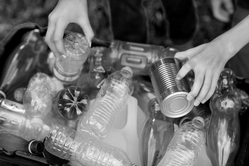 Illustration of hazardous waste types and disposal methods
