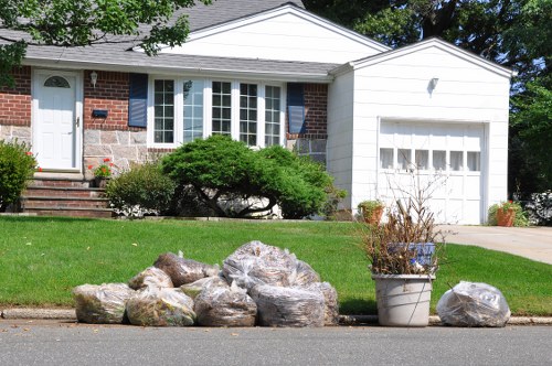 Clean and organized garden with professional waste removal services