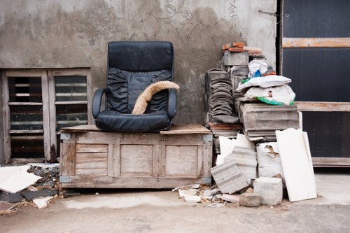 Business team using a commercial skip