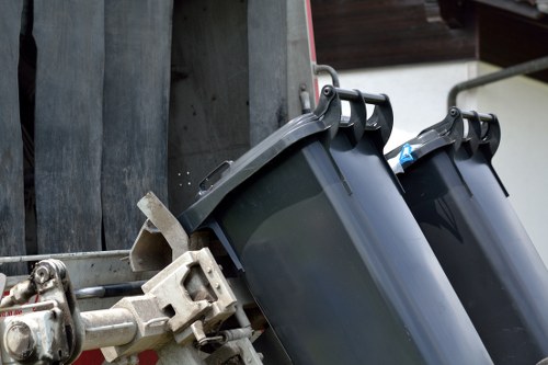 Commercial lorry transporting office equipment
